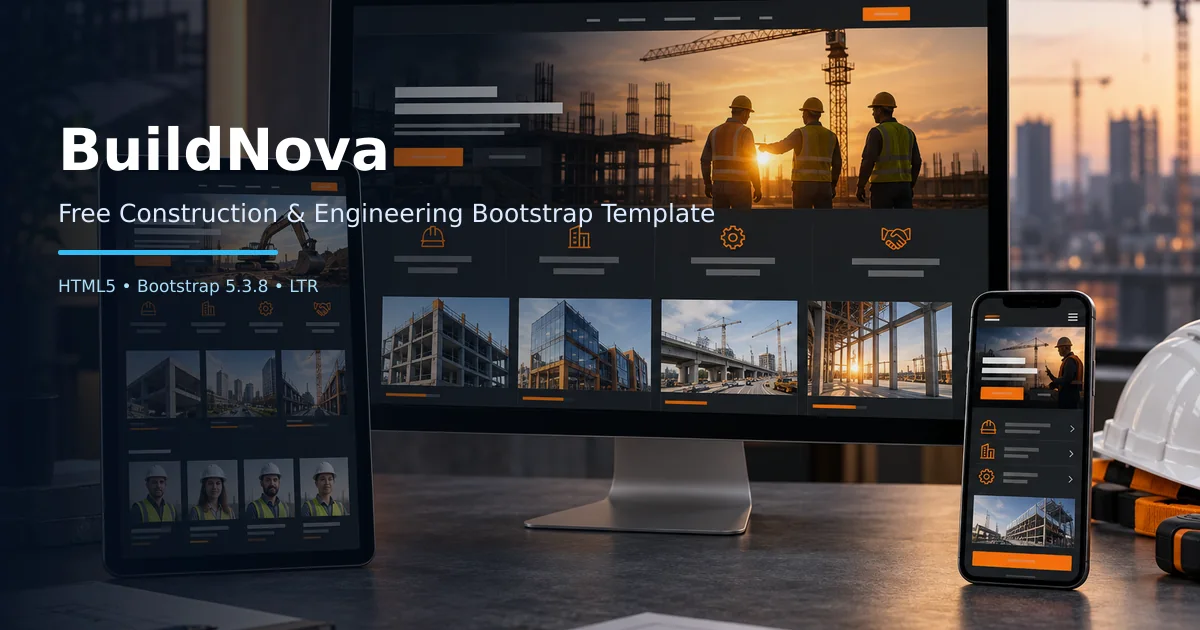 BuildNova – Free Bootstrap 5 Construction & Engineering HTML Template